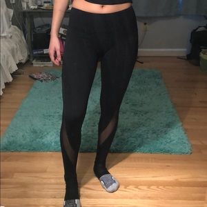 Black mesh leggings